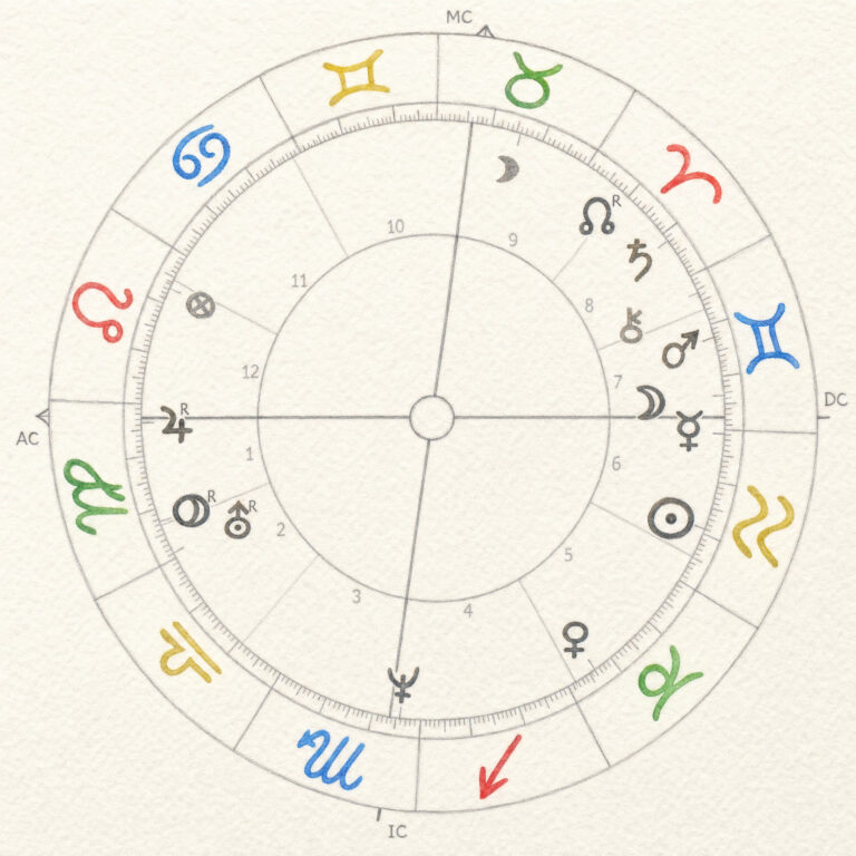 Astrologische Beratung online – Tierkreiszeichen vor Sternenhimmel